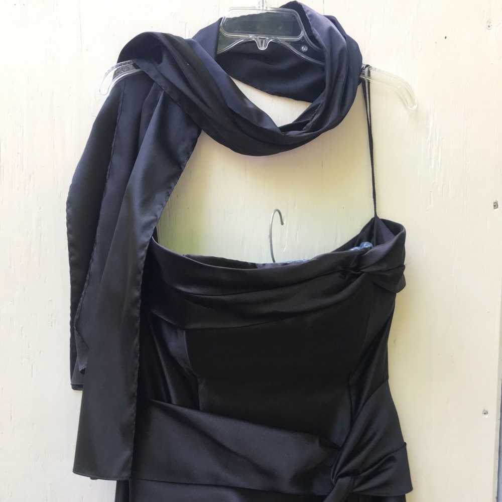 B.R.O. Hurry! Black Shimmer Strapless Gown